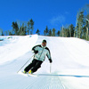 Person skiing downhill